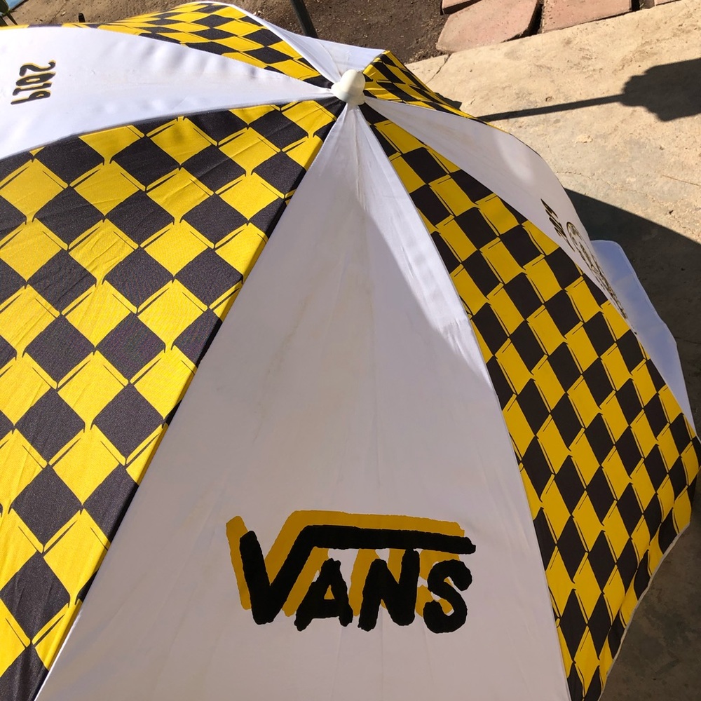 Yellow Vans Beach Umbrella